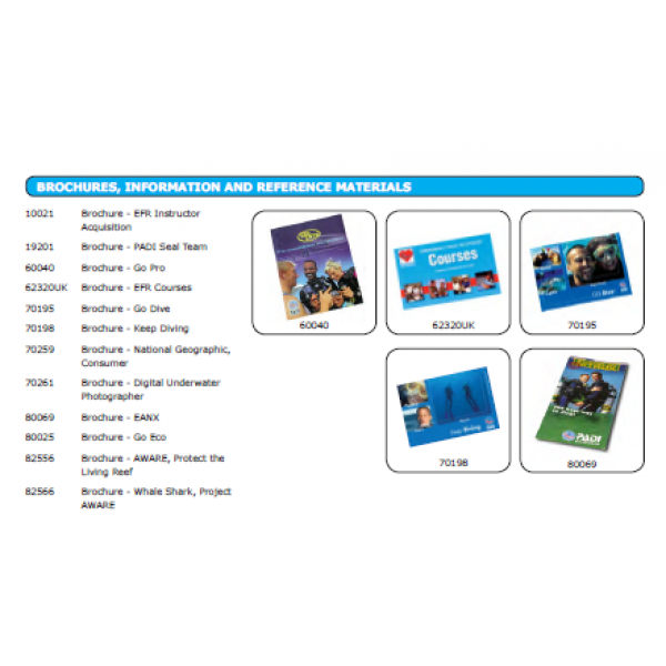 BROCHURES, INFORMATION AND REFERENCE MATERIALS